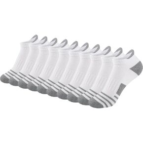 Comfoex 10 Pairs Boys Socks Ankle Athletic Socks For Boys 4-7 7-10 10-12 Years Old With Cushioned Sole