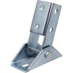 Crapyt 2 PCS Adjustable Angle Bracket Joint Connector Bracket 8 Hole Wing 180 Degree Angle Strut Fence Mounting Bracket 2.13"×1.81"×6.5"