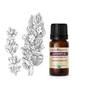 Alteya Organics Lavender Oil USDA Certified Organic Essential Oil, 3.4 Fl Oz/100 mL Steam-Distilled Lavandula Angustifolia Aromatherapy Oil