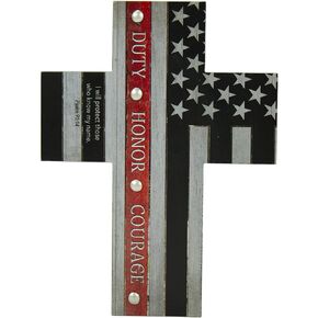 Abbey & CA Gift Firefighter Red Line Cross W/Easel & Hanger
