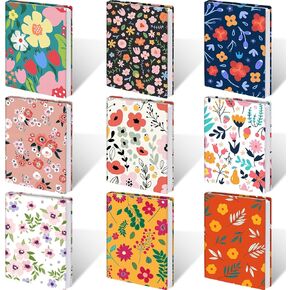 Teling 9 Pack Stretchable Book Cover Jumbo Fabric Book Covers Colorful Durable Washable Reusable Nylon Protective Covers for School Textbooks Hardcover Paperback Books 9 x 11 Inches