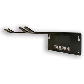 TRAPAWAY Wall Rack | Holds 1 pair of Skis or Snowboard by Bindings | Garage Organizer for Yard Tools, Gear & Equipment | Aluminum | No Moving Parts to break or pinch | Made in the USA (Pink)