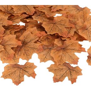 PATIKIL Artificial Leaves, 200 Pcs Fall Maple Autumn Fake Leaf for Wedding Party Thanksgiving Halloween Decoration, Burgundy
