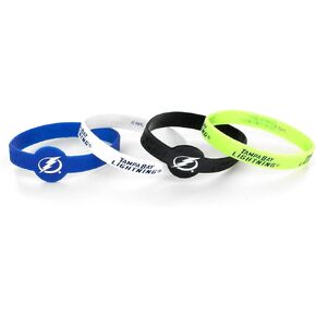 Aminco NHL Tampa Bay Lightning Silicone Bracelets 4-Pack