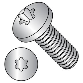Small Parts MI2.56MTP188 18-8 Stainless Steel Pan Head Machine Screw, Meets ISO 7045, T8 Star Drive, M2.5-0.45 Thread Size, 6 mm Length, Fully Threaded, Import (Pack of 100)