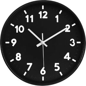 JENLYSTIME 12 Inch 3D Number Modern Wall Clock,Round Bright Colorful Dial,Non Ticking Silent Quartz Battery Operated Wall Clocks,Easy to Read Simple Style Decor Clock for Bedroom,LivingRoom(Pink)