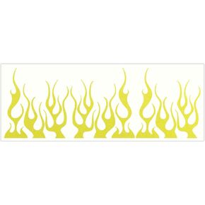 LiteMark Reflective Orange Assorted 4 Inch Flames Sticker Decals for Helmets, Bicycles, Strollers, Wheelchairs and More - Pack of 9