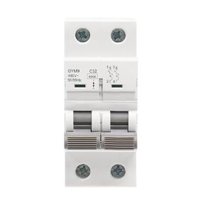 AC Disconnect Switch AC Miniature Circuit Breaker 32 Amp 230V 400V 2 Pole DIN Rail Mount Circuit Breaker Thermal Magnetic Trip