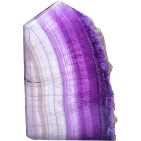 Large Green Purple Fluorite Towers Crystal Quartz Obelisk Polished Healing Crystal Stone Block for Meditation Beginner Gift 0.8-1.3 Pound