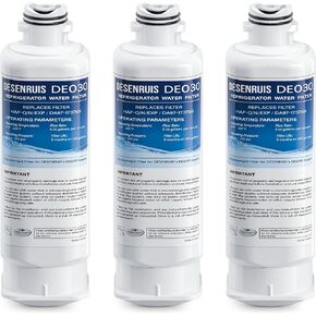 Water Filter Replacement Compatible with Samsung HAF-QIN, HAF-QIN/EXP, DA97-17376B, DA97-08006C, RF23M8070SG, RF23M8070SR, RF23M8090SG, RF23M8570SR, Pack of 3