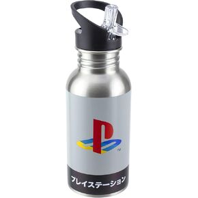 Paladone Playstation Heritage Stainless Steel Water Bottle, 500 ml, 16.9 fl oz