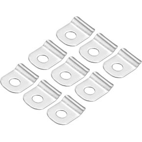 uxcell 60 Pcs Pipe Strap Fit for 1/8in(3mm) 304 Stainless Steel Strap Clamp with 1 Hole for Conduit or Pipe Fixing