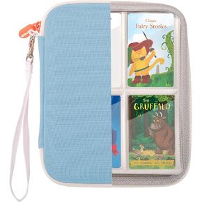 Card Binder for Yoto Player Cards with 80 Pockets, Yoto Card Holder with 10 Removable Sleeves, Carrying Case for Yoto Cards with Hand Strap, Pink