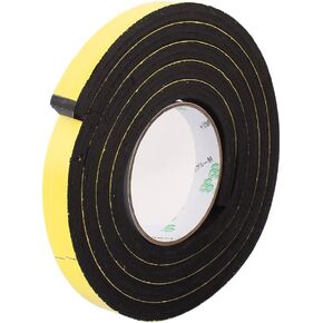 uxcell Sealing Foam Tape 60mm Wide 6mm Thick 2m/6.56ft Long, Self Adhesive Weather Strip for Window Door Insulation, Yellow Black