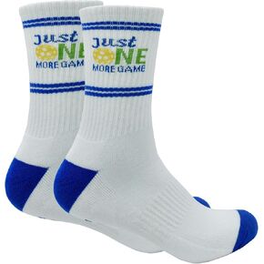 Pickleball Socks for Men Women, Performance Athletic Mid Calf Sock, Gifts for Pickleball Lovers One Size 7-13