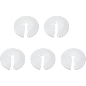 Pipe Cover Decoration For 0.79" to 1.57"(20-40mm) PP Radiator Escutcheon Water Pipe Drain Line Cover,White 5pcs