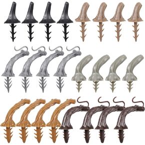 NUOBESTY Pumpkin Stem, DIY Halloween Pumpkin Supplies Plastic Pumpkin Handle for Harvest Fall Decor Halloween Thanksgiving Decoration DIY Supplies 24Pcs