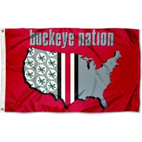 College Flags & Banners Co. OSU Nation Ohio State Buckeyes University Large College Flag
