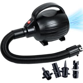 Portable Electric Air Pump 600W Fast Inflation Pump with Hose 4 Nozzles 110-120V AC Air Pump for Air Mats Inflatable Mats Gymnastics Mats Pool Toys