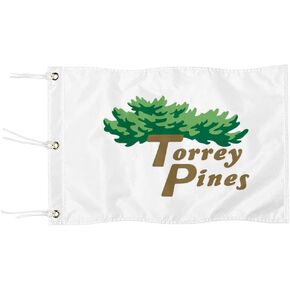 Torrey Pines Golf Pin PGA Flag Practic Putting Green Golf Flag For Backyard Garden Double-Sewn 600D Nylon Miniature Pin Flag (20"X13"Grommet)