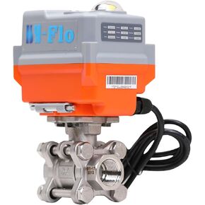 2 Way 3/4 inch DN20 24VAC 24VDC 0-10V Stainless Steel 304 Proportional Integral Modulating Control Motorized Ball Valve