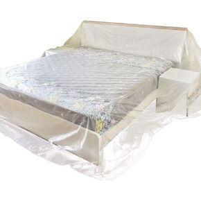 Clear Heavy Duty PEVA Waterproof & Dustproof Sofa Storage Covers,Plastic Furniture Bed Couch Protector Cover Shelter for Moving Protection,Cat Scratch Proof Sofa Cover (79" X 118" (200x300CM))
