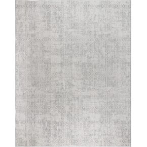 Gertmenian Classic High Low Indoor Woven Area Rugs, Boho Abstract Home Decor, Carpet for Living Room Kitchen Bedroom Entryway Foyer, 2x8 Runner, Robbia Gray, 25321