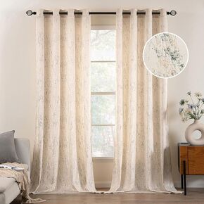 MIULEE Luxury Velvet Curtains 96 Inches Long Glitter Gold Foil Print Soft Bedroom Living Room Curtains Elegant Metallic Room Darkening Thermal Insulated Grommet Window Drapes, 2 Panels, Black