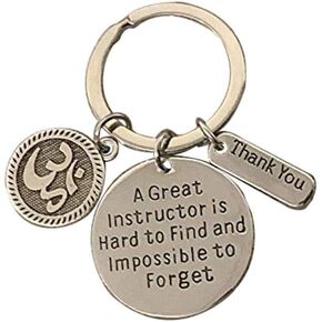 Sportybella - Yoga Teacher Keychain -Yoga Jewelry for Yoga Instructors, Keychain Accessories