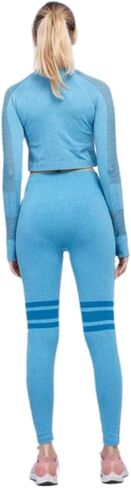 Women's Yoga Set: High-Waist Fitness Leggings and Sports Bra - 2 Piece Gymwear Tracksuit in Saudi Arabia