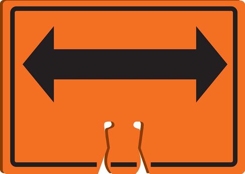 AccuformNMC"(Blank)" Traffic Cone Top Sign, Combine With Orange Cones to Create a Custom Warning Sign, 10" x 14" Plastic Cone Sign, Made in the USA, FBC766 in Saudi Arabia