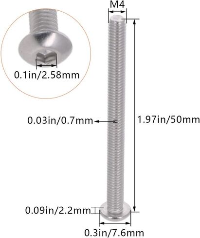 MroMax 100Pcs M3 x 6mm Button Head Socket Cap Screws, 304 Stainless Steel 18-8, Metric Fully Machine Thread, Allen Socket Drive, Replacement Screws for Furniture DIY in Saudi Arabia