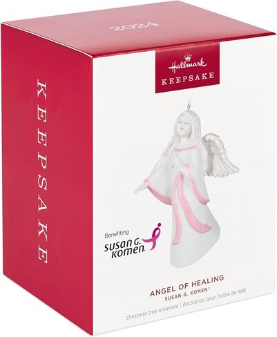 Hallmark Keepsake Christmas Ornament 2023, Strength Within, Pink Ribbon Porcelain Ornament Benefiting Susan G. Komen, Breast Cancer Gift in Saudi Arabia