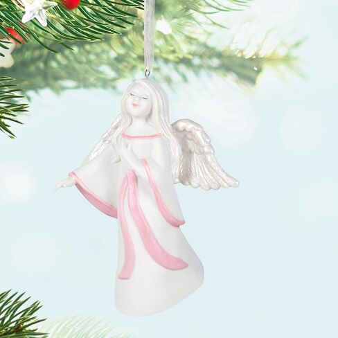 Hallmark Keepsake Christmas Ornament 2023, Strength Within, Pink Ribbon Porcelain Ornament Benefiting Susan G. Komen, Breast Cancer Gift in Saudi Arabia