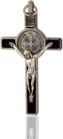 3" St. Benedict Crucifix (Silver-Brown) in Saudi Arabia
