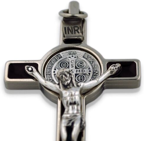 3" St. Benedict Crucifix (Silver-Brown) in Saudi Arabia