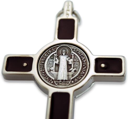 3" St. Benedict Crucifix (Silver-Brown) in Saudi Arabia