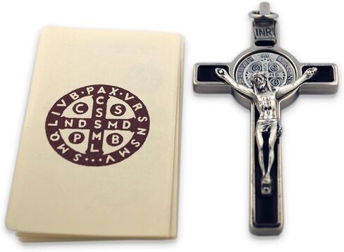 3" St. Benedict Crucifix (Silver-Brown) in Saudi Arabia