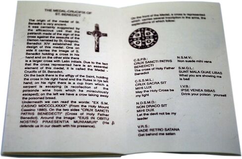 3" St. Benedict Crucifix (Silver-Brown) in Saudi Arabia