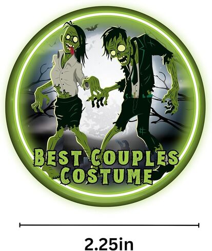 ملصقات جائزة أفضل زي للأزواج، جائزة الملصقات الفائزة بمسابقة حفلة الهالوين، 2.25 بوصة (عبوة من 4 قطع) in Kuwait