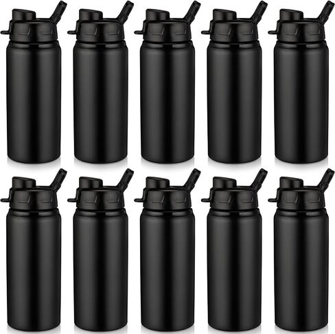 Shellwei 10 Pcs Aluminum Water Bottle 17 oz Reusable Bottles with Snap Lids Metal Water Bottle Lightweight Portable Sports Water Bottle Leak Proof Travel Water Bottle for Gym Camping Hiking Fishing in Saudi Arabia