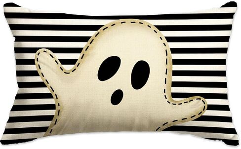 Halloween Pillow Cover 12x20 Ghost Halloween Lumbar Pillow Covers Decorations Outdoor Halloween Pillows Decorative for Halloween Home Decor for Sofa in Saudi Arabia