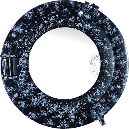 Wall Mounted Vintage Nautical Ship Porthole Mirror for Home Decor | Pirate's Maritime Nautical Themed Decor | Vanity Mirror (24 INCHES, NIckel Chrome) in Saudi Arabia