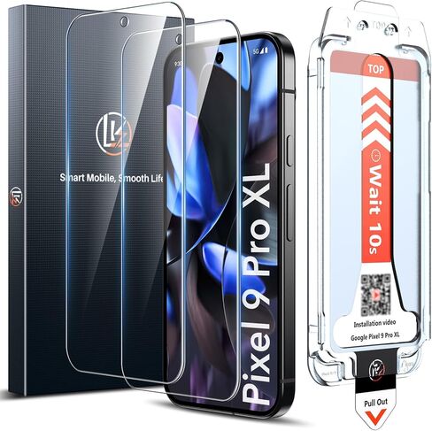LK [2+2 for 2 Pack Google Pixel 6 Screen Protector with 2 Pack Camera Lens Protector, HD Clarity, 9H Hardness [Tempered Glass] Screen Protector Google Pixel,Touch Sensitive, Case Friendly in Saudi Arabia