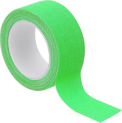 PATIKIL 1 inch x 16.5 feet Neon Gaffer Cloth Tape, 1 Roll Fluorescent Adhesive Tape UV Black Light Glow Tape for UV Party, Yellow in Saudi Arabia