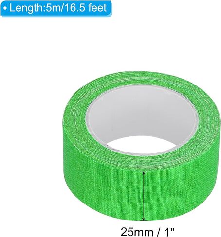 PATIKIL 1 inch x 16.5 feet Neon Gaffer Cloth Tape, 1 Roll Fluorescent Adhesive Tape UV Black Light Glow Tape for UV Party, Yellow in Saudi Arabia