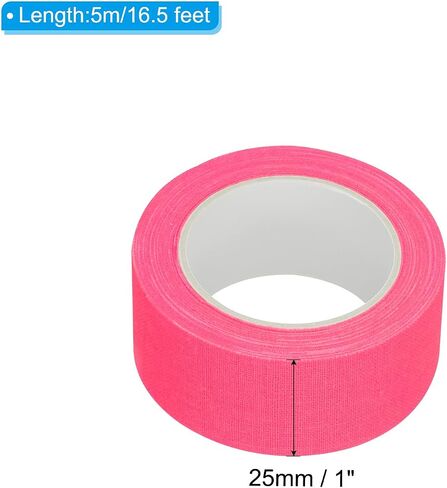 PATIKIL 1 inch x 16.5 feet Neon Gaffer Cloth Tape, 1 Roll Fluorescent Adhesive Tape UV Black Light Glow Tape for UV Party, Yellow in Saudi Arabia