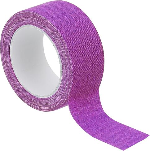PATIKIL 1 inch x 16.5 feet Neon Gaffer Cloth Tape, 1 Roll Fluorescent Adhesive Tape UV Black Light Glow Tape for UV Party, Yellow in Saudi Arabia