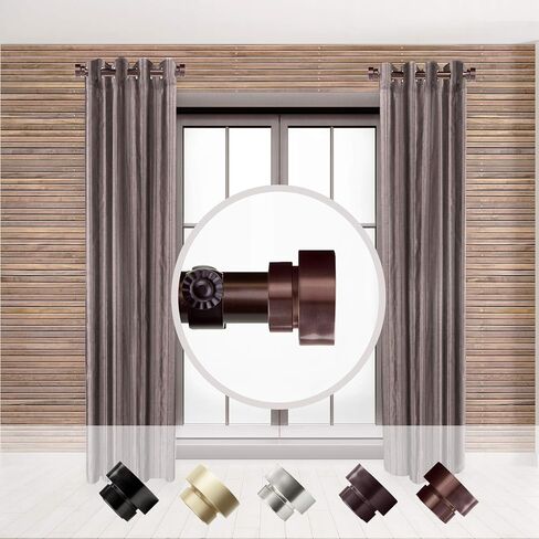 1 inch Side Curtain Rod 12-20 inch (Set of 2) - Gold in Saudi Arabia