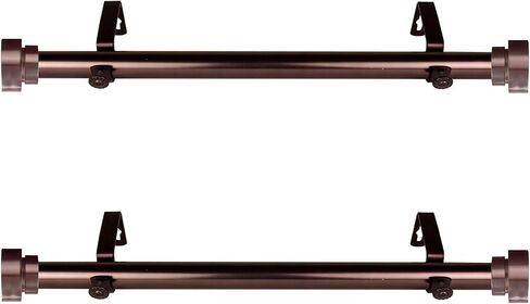1 inch Side Curtain Rod 12-20 inch (Set of 2) - Gold in Saudi Arabia